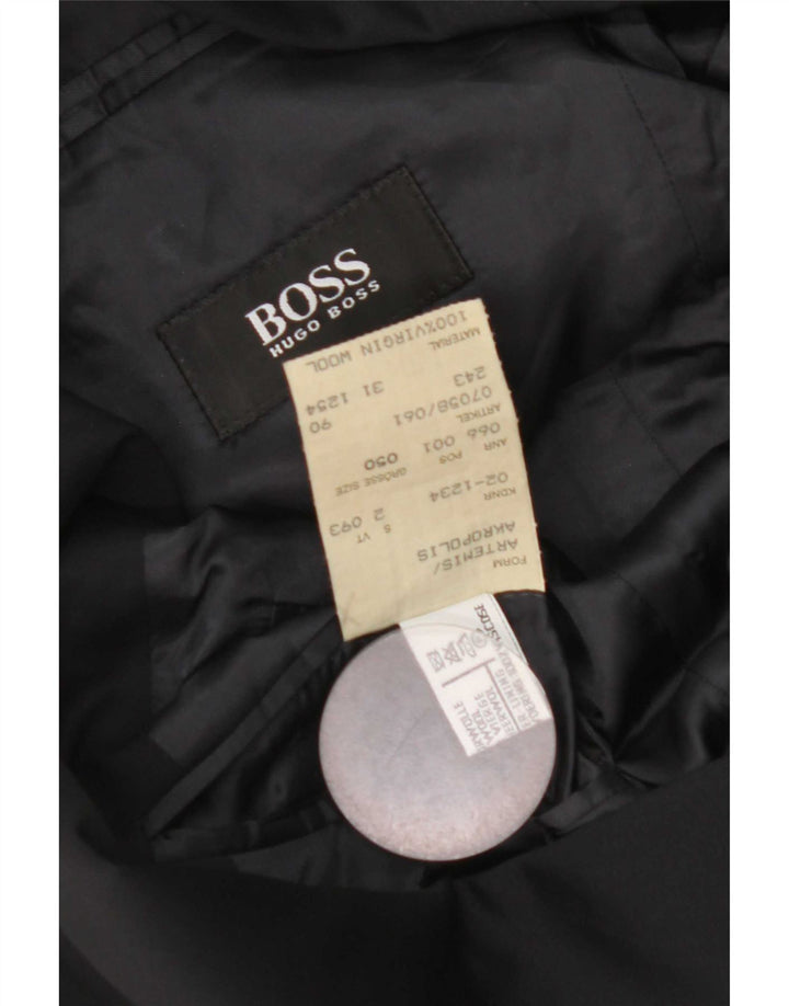 Hugo Boss Ανδρικό σακάκι μπλέιζερ με 3 κουμπιά EU 50 Μεγάλο γαλάζιο παρθένο μαλλί