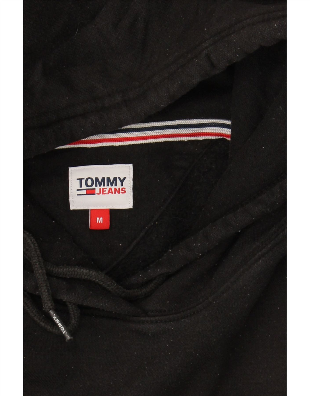 TOMMY HILFIGER Γυναικείο Hoodie Jumper UK 14 Medium Black