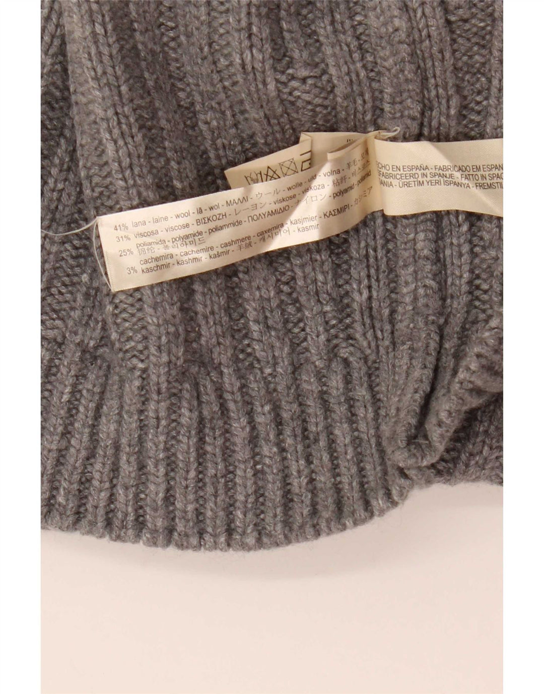 Massimo Dutti Γυναικείο πουλόβερ με λαιμόκοψη χελώνας UK 10 Small Grey