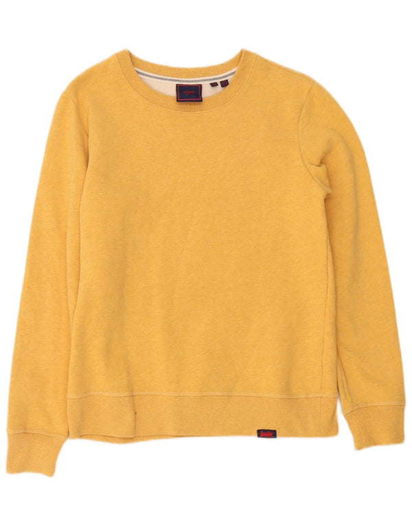 Superdry Γυναικείο Φούτερ μεγάλου μεγέθους Jumper UK 8 Μικρό κίτρινο βαμβακερό