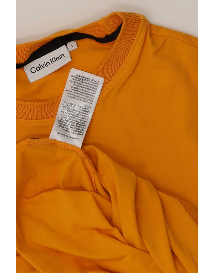 Calvin Klein Ανδρικό T-Shirt Top Μικρό πορτοκαλί βαμβακερό