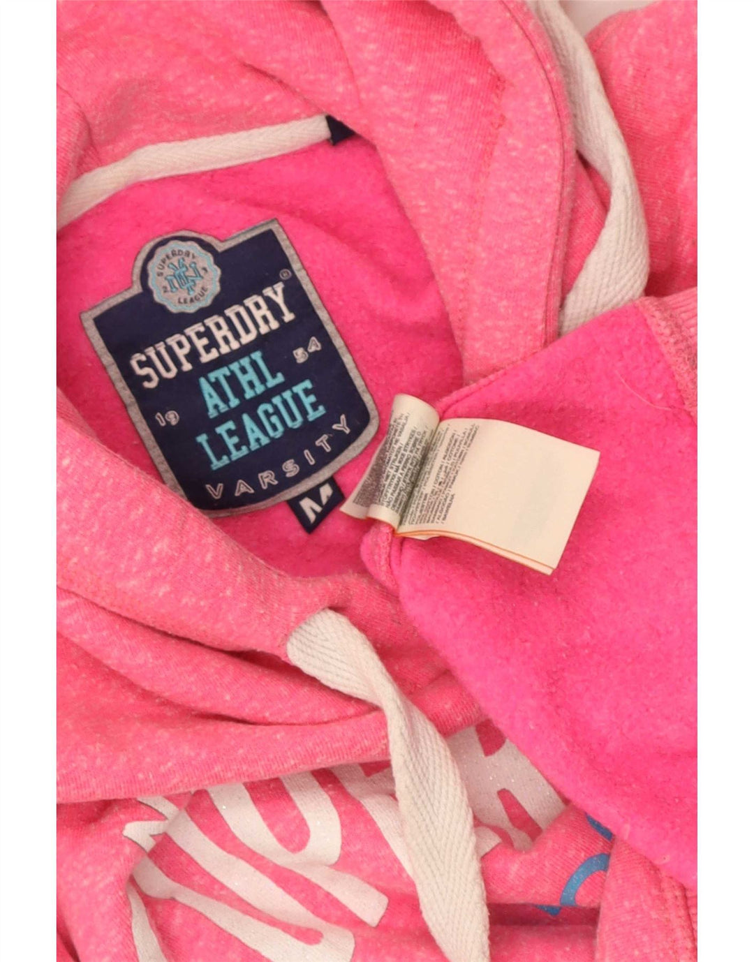 Superdry Γυναικείο γραφικό κουκούλα UK 14 Medium Pink Polyester