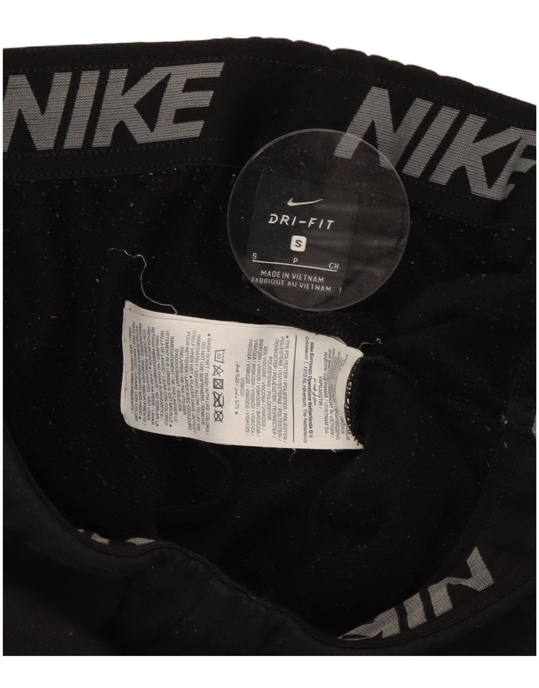 Ανδρική φόρμα NIKE Dri Fit Παντελόνι Joggers Μικρό Μαύρο Πολυεστέρα