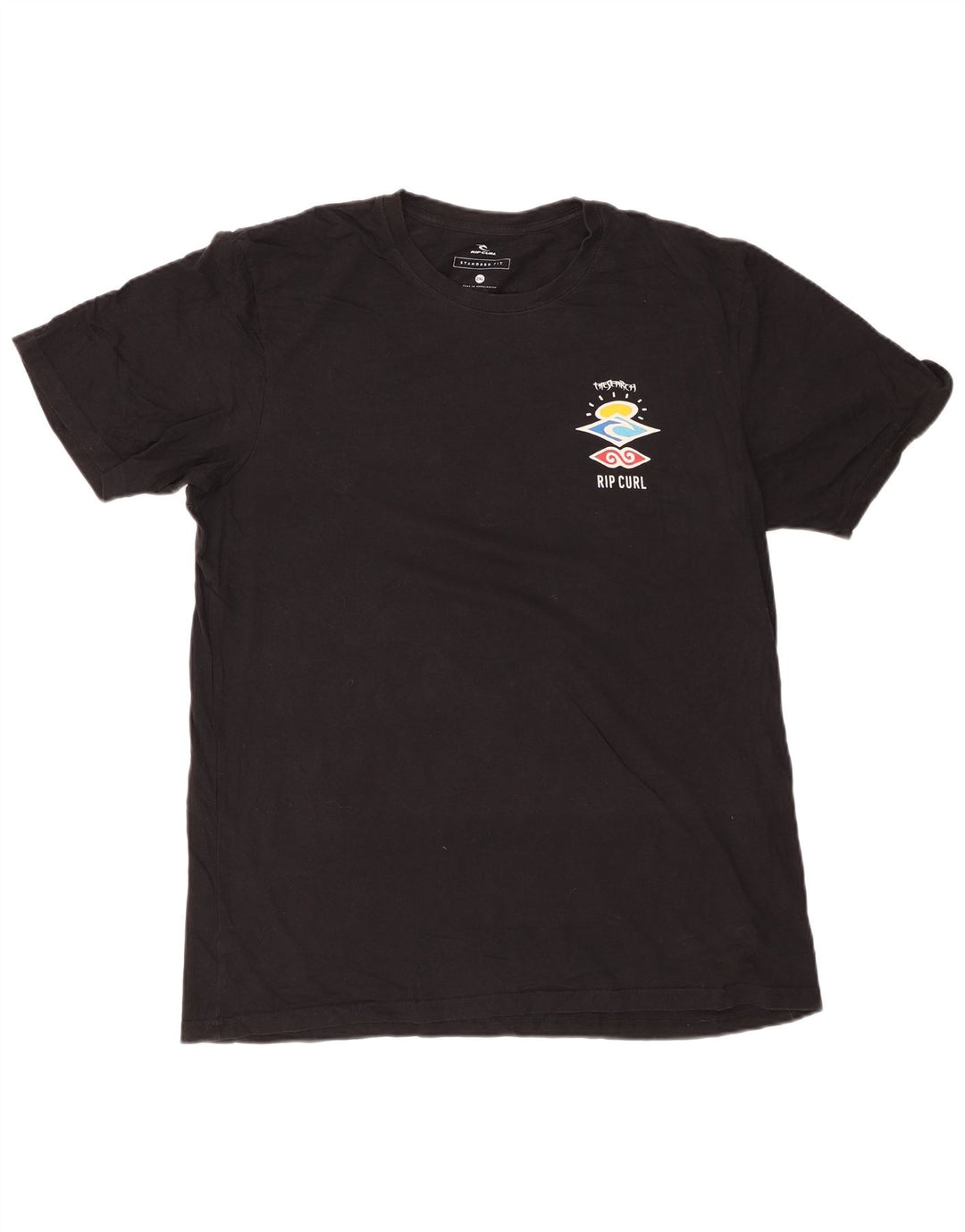 RIP CURL Ανδρικό T-Shirt Standard Fit Graphic Top 2XL Μαύρο βαμβακερό