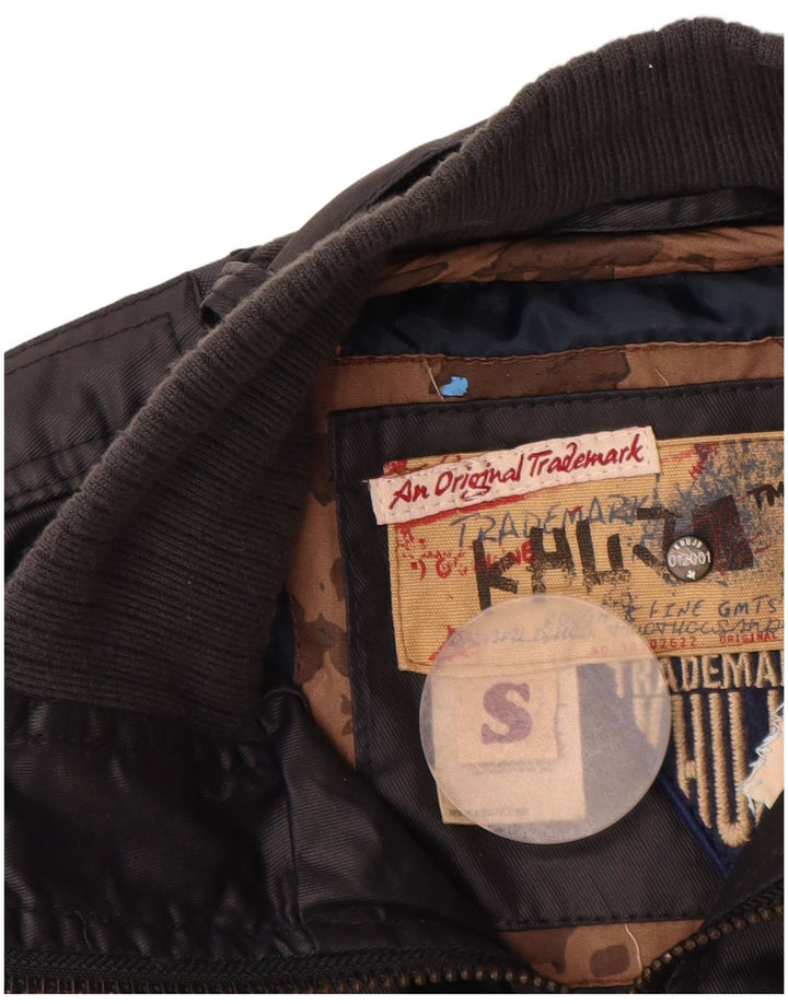 KHUJO Γυναικείο Utility Jacket UK 10 Small Navy Blue Cotton