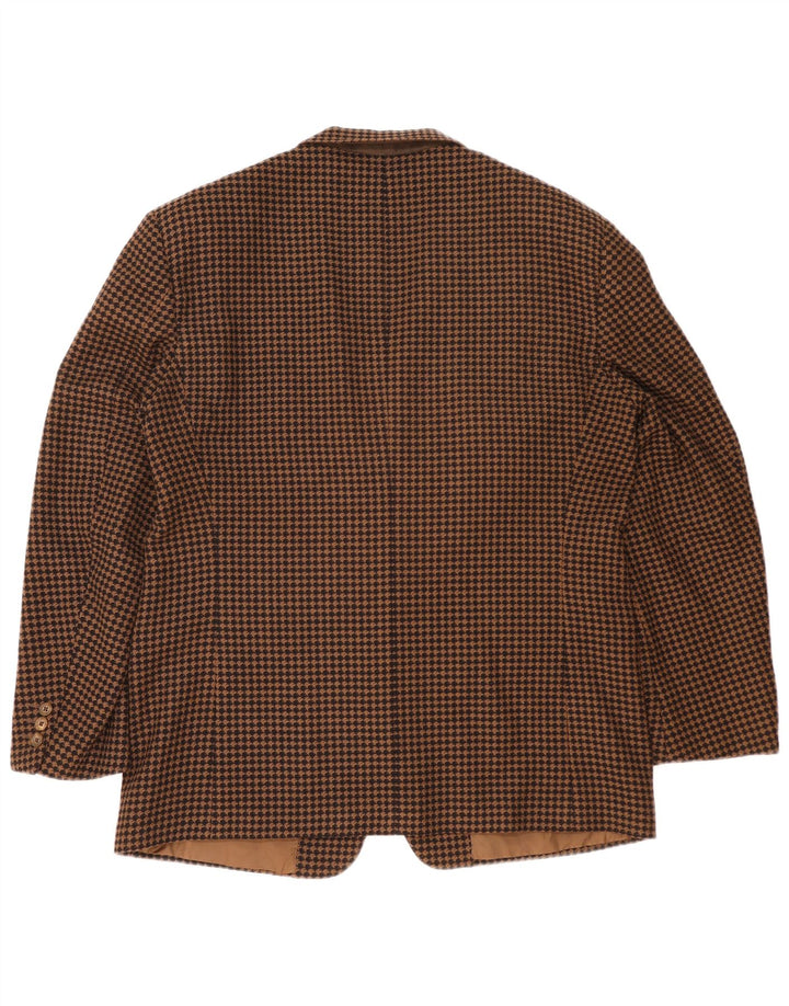 Corneliani Ανδρικό σακάκι σακάκι με 2 κουμπιά IT 56 3XL καφέ Houndstooth