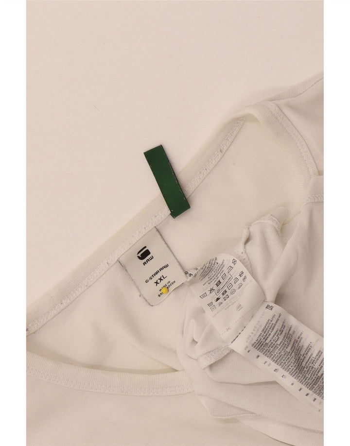 Ανδρικό T-Shirt G-Star Top 2XL Λευκό βαμβακερό