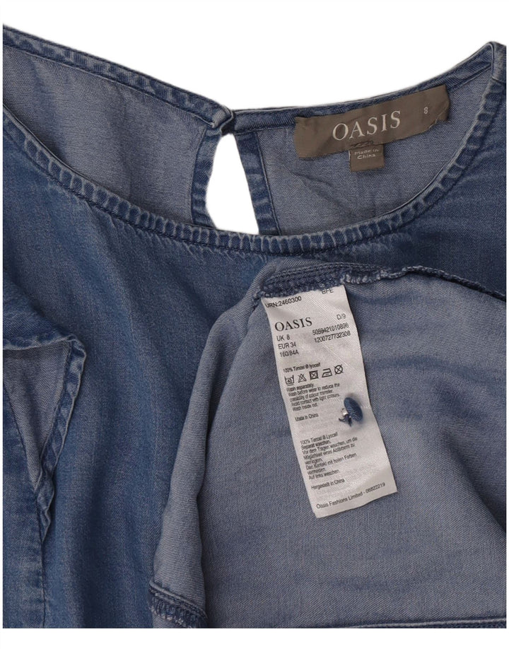 Γυναικείο τζιν φόρεμα Oasis UK 8 Small Blue Lyocell