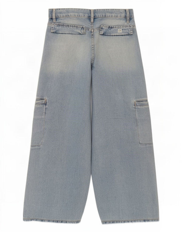 Zara Womens Cargo Loose Jeans EU 38 Small W28 L30 Blue