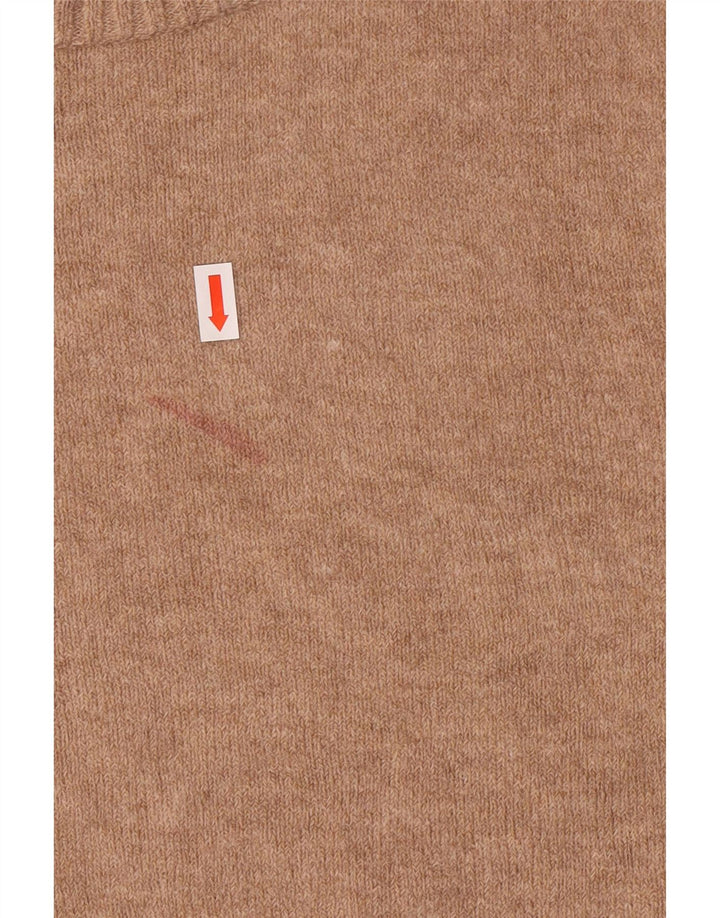 J. CREW Γυναικείο πουλόβερ με λαιμόκοψη UK 14 μεσαίου καφέ νάιλον