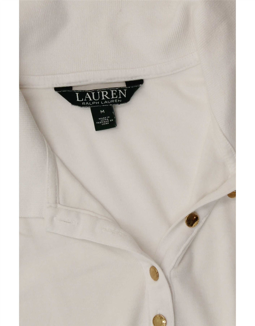 Γυναικείο μπλουζάκι πόλο Ralph Lauren UK 12 Medium White