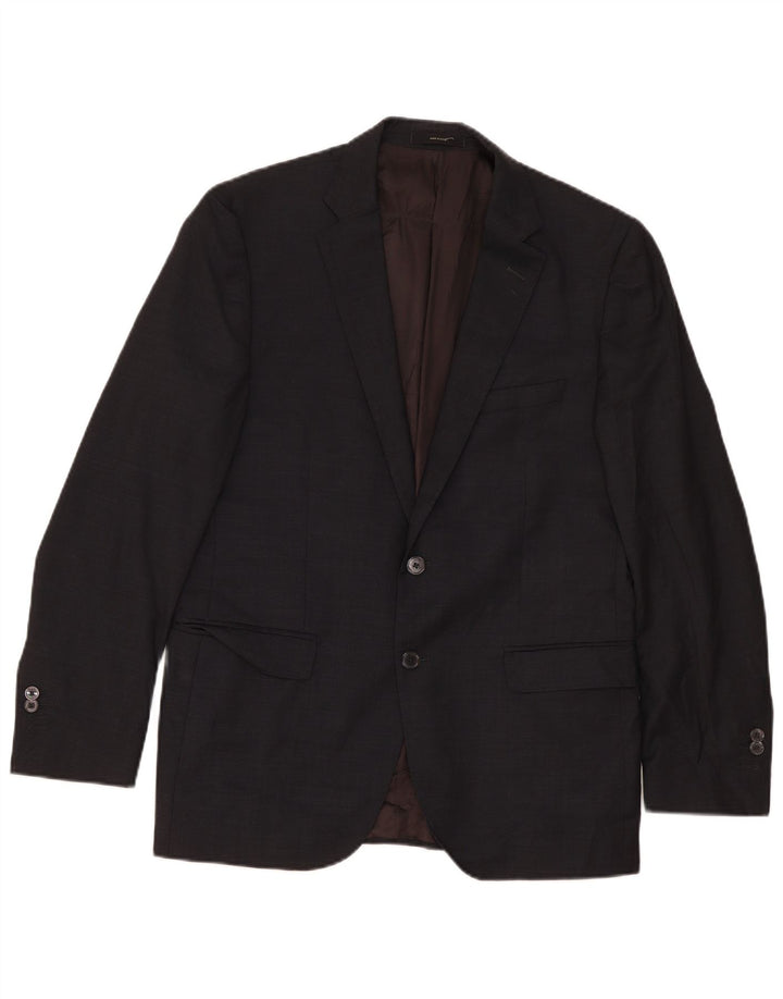 Massimo Dutti Ανδρικό μπουφάν σακάκι με 2 κουμπιά EU 52 μαύρο μάλλινο μεγάλο
