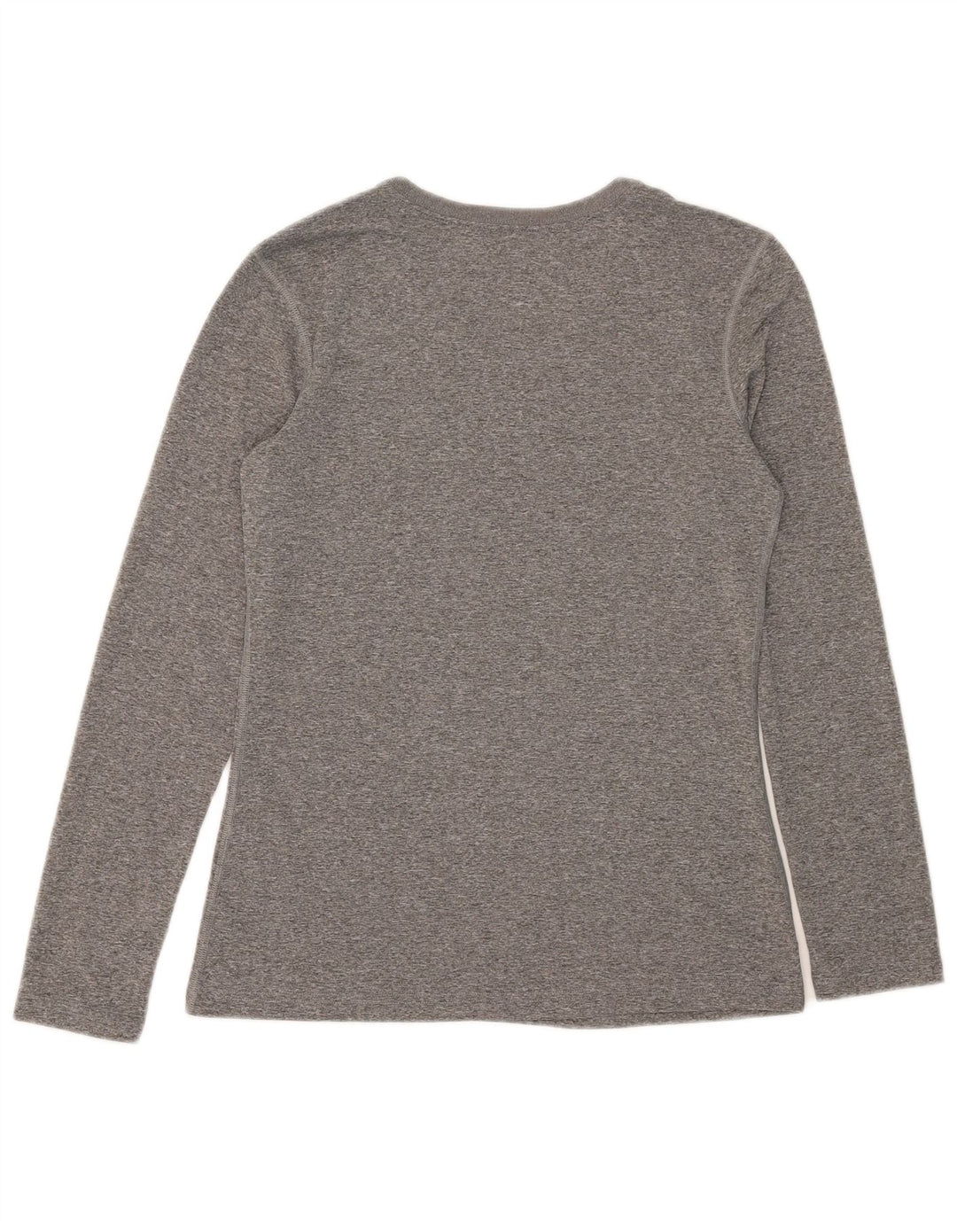 NIKE Γυναικεία Dri Fit Μακρυμάνικο UK 10 Small Grey Flecked Polyester