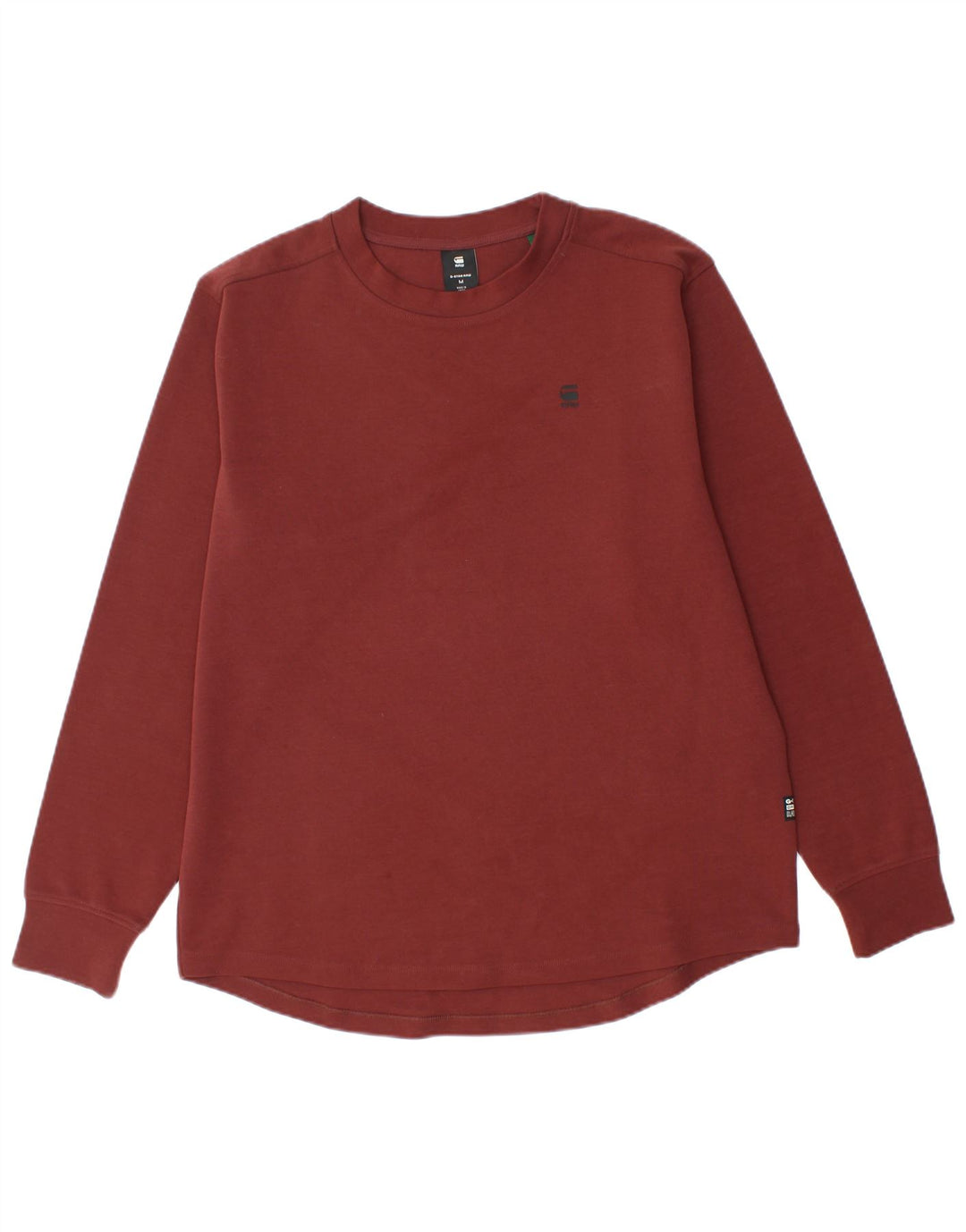 Ανδρικό μπλουζάκι G-STAR με μακρυμάνικο μεσαίο μπορντό βαμβάκι