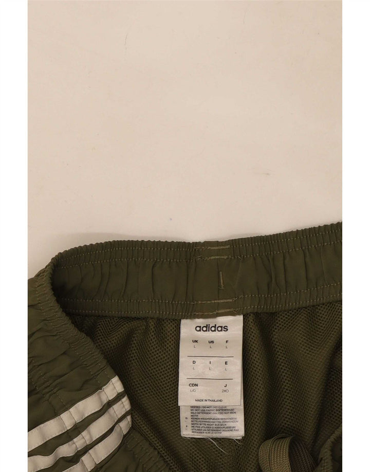 Ανδρικό αθλητικό σορτς Adidas μεγάλο χακί πολυεστέρα