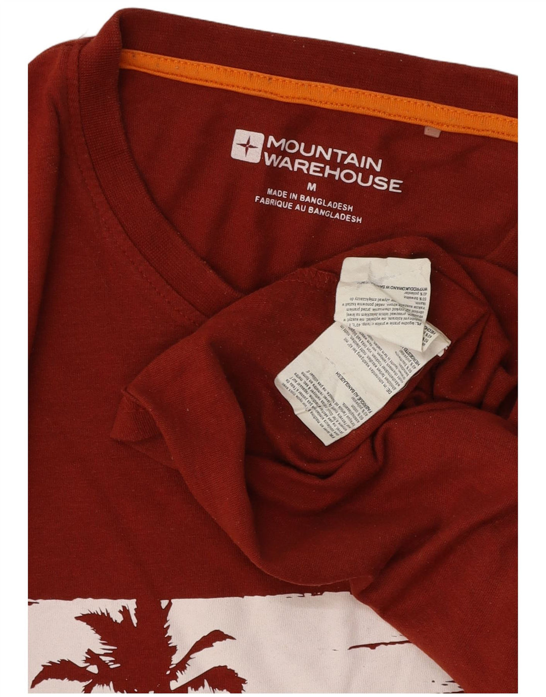 MOUNTAIN WAREHOUSE Ανδρικό γραφικό T-Shirt Top Μεσαίο κόκκινο βαμβακερό