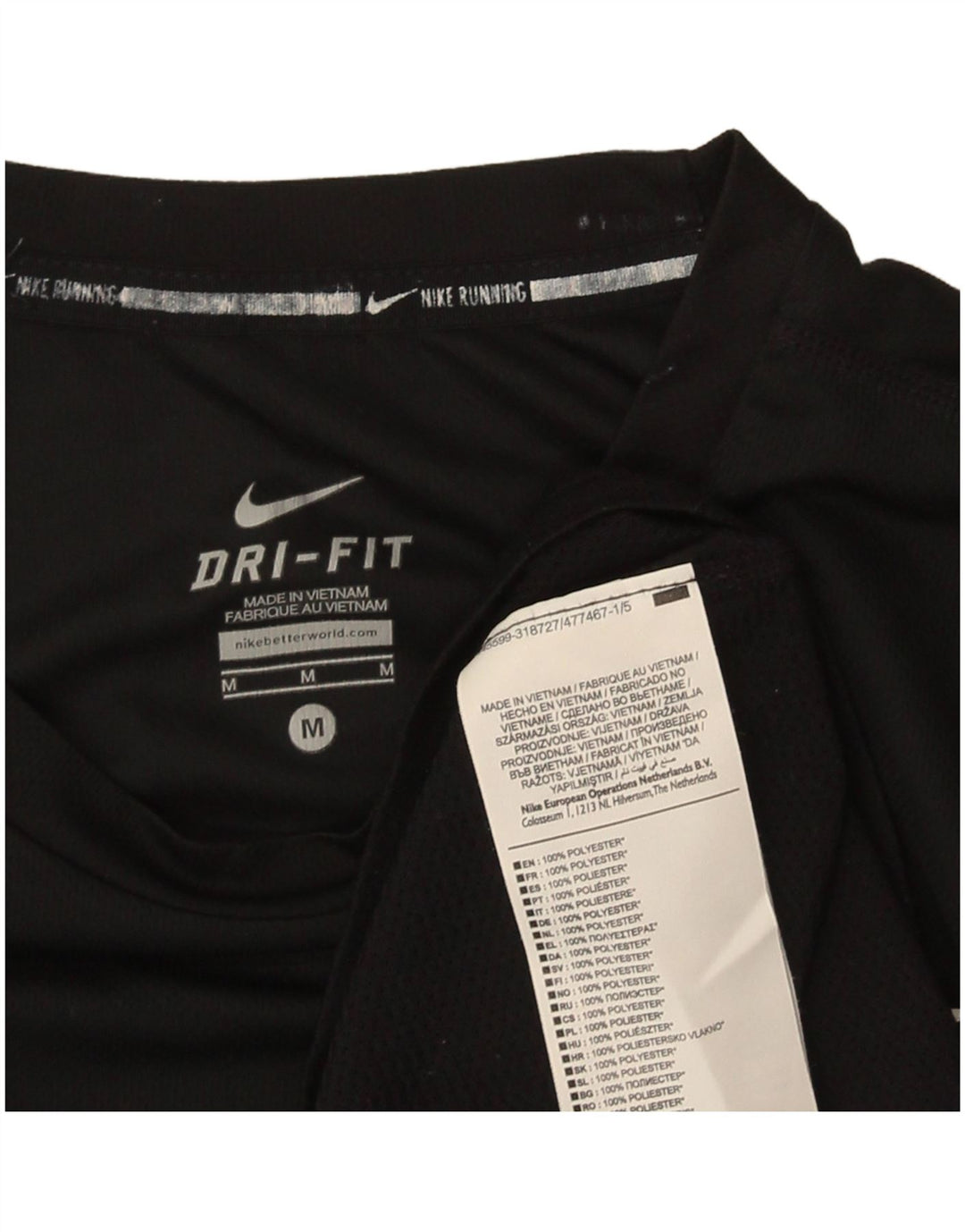 Ανδρικό T-shirt Nike Dri Fit Top Sports από μεσαίο μαύρο πολυεστέρα