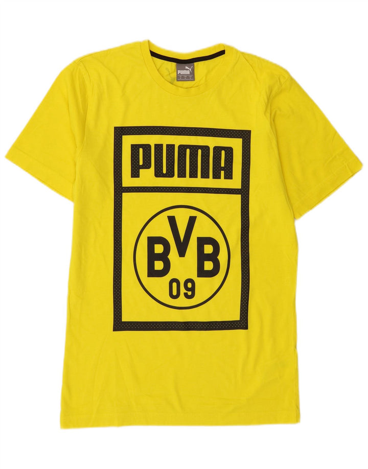 Ανδρικό γραφικό μπλουζάκι Puma, μεσαίο κίτρινο βαμβακερό