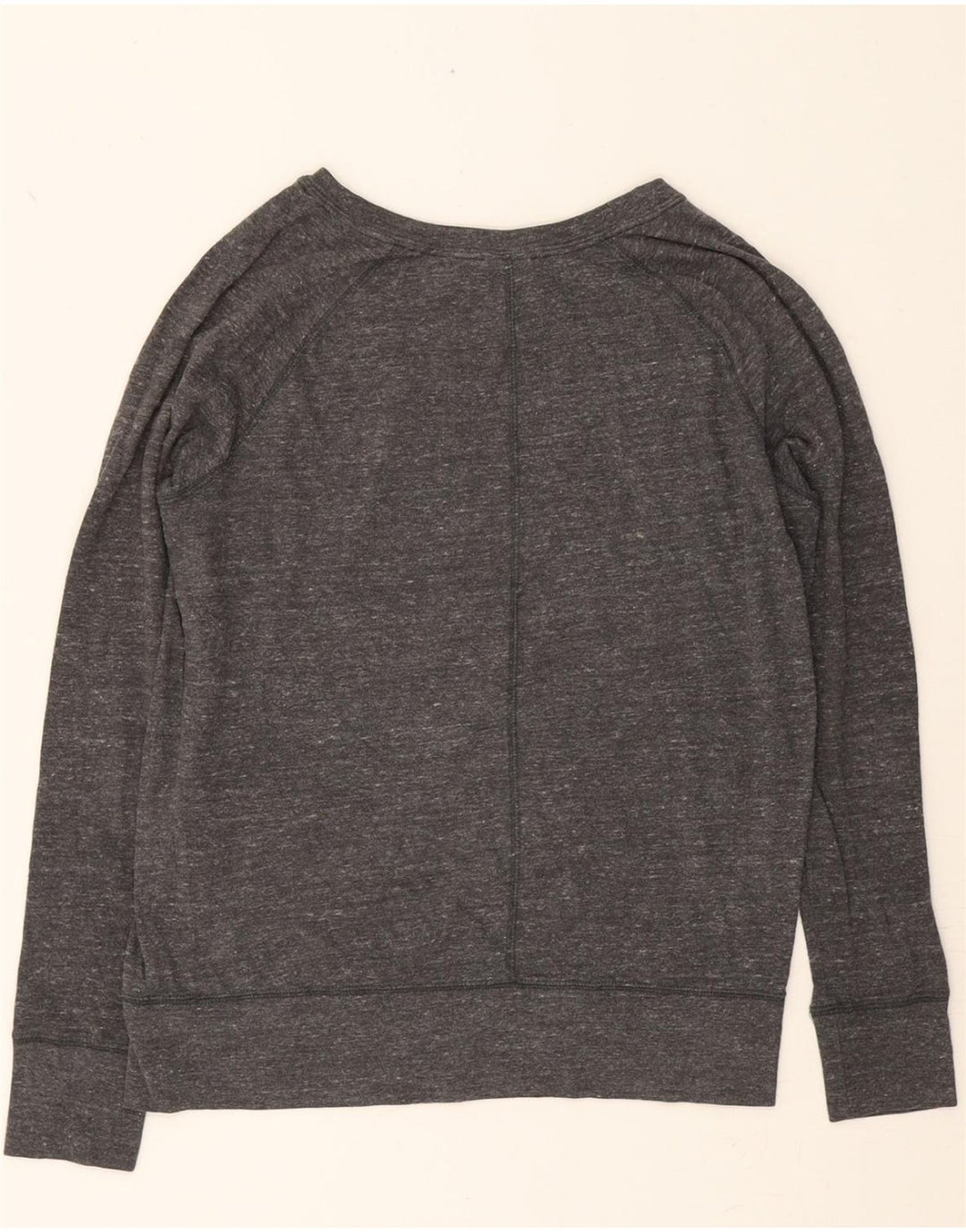 NIKE Womens Top Long Sleeve UK 14 Medium Grey Flecked Polyester Vintage Nike and Second-Hand Nike from Messina Hembry 