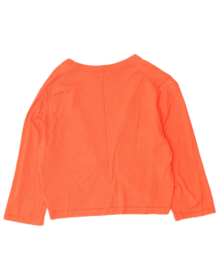 Hobbs γυναικεία ζακέτα με μανίκια 3/4 τοπ UK 12 Medium Orange Modal