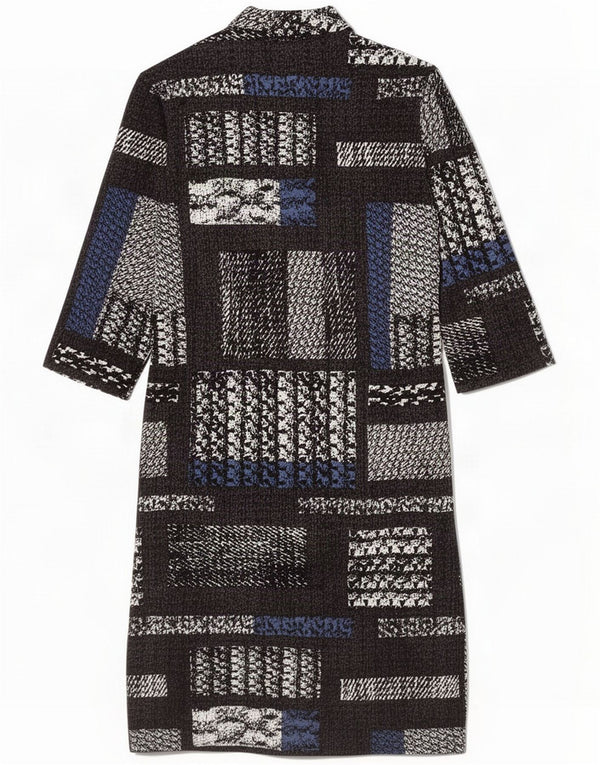 Joseph Ribkoff Γυναικείο φόρεμα με μανίκια 3/4 UK 20 2XL Μαύρο Geometric