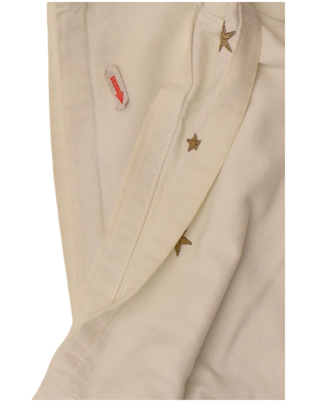 Vintage γυναικείο τζιν σορτς IT 42 Medium W30 Λευκό γεωμετρικό βαμβακερό