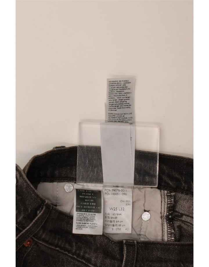 LEVI'S Γυναικείο Ribcage Straight Jeans W25 L32 Γκρι βαμβακερό