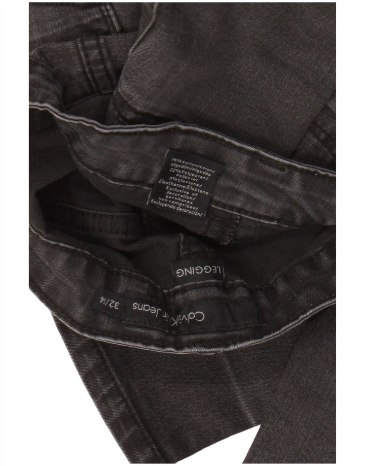 Γυναικείο τζιν κολάν Calvin Klein US 14 Large W32 L30 Γκρι βαμβακερό