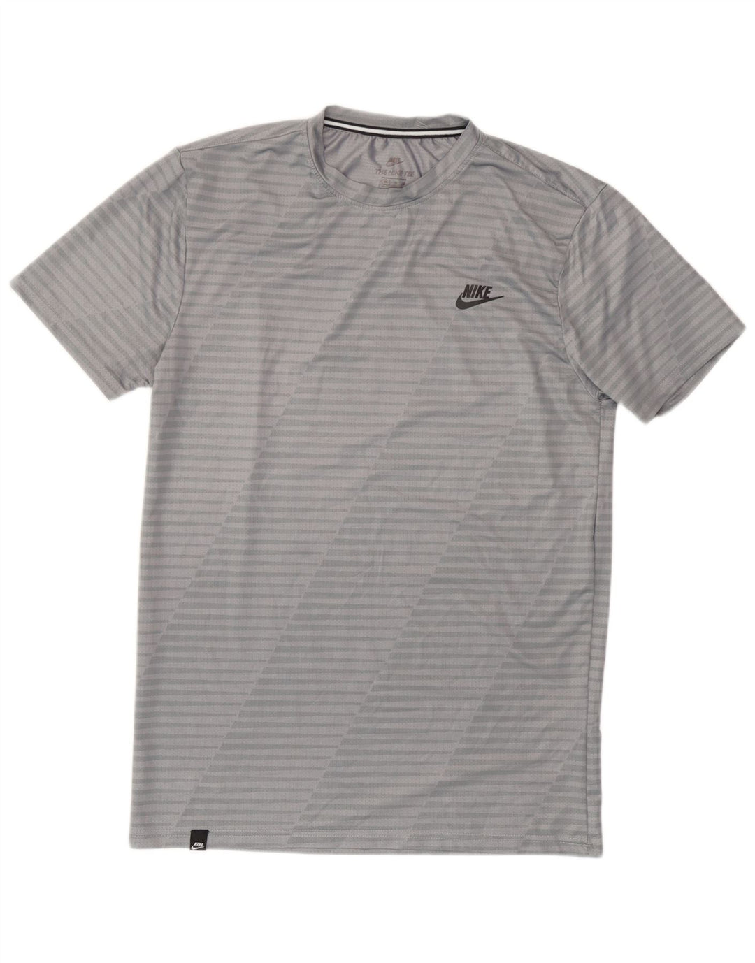 Ανδρικό T-Shirt Nike κομμένο με μεσαίο γκρι ρίγες πολυεστέρας