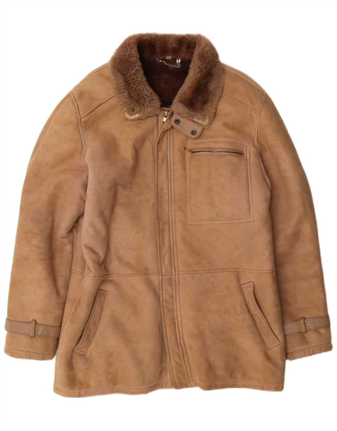Ανδρικό Shearling Jacket VINTAGE IT 50 Large Brown Shearling