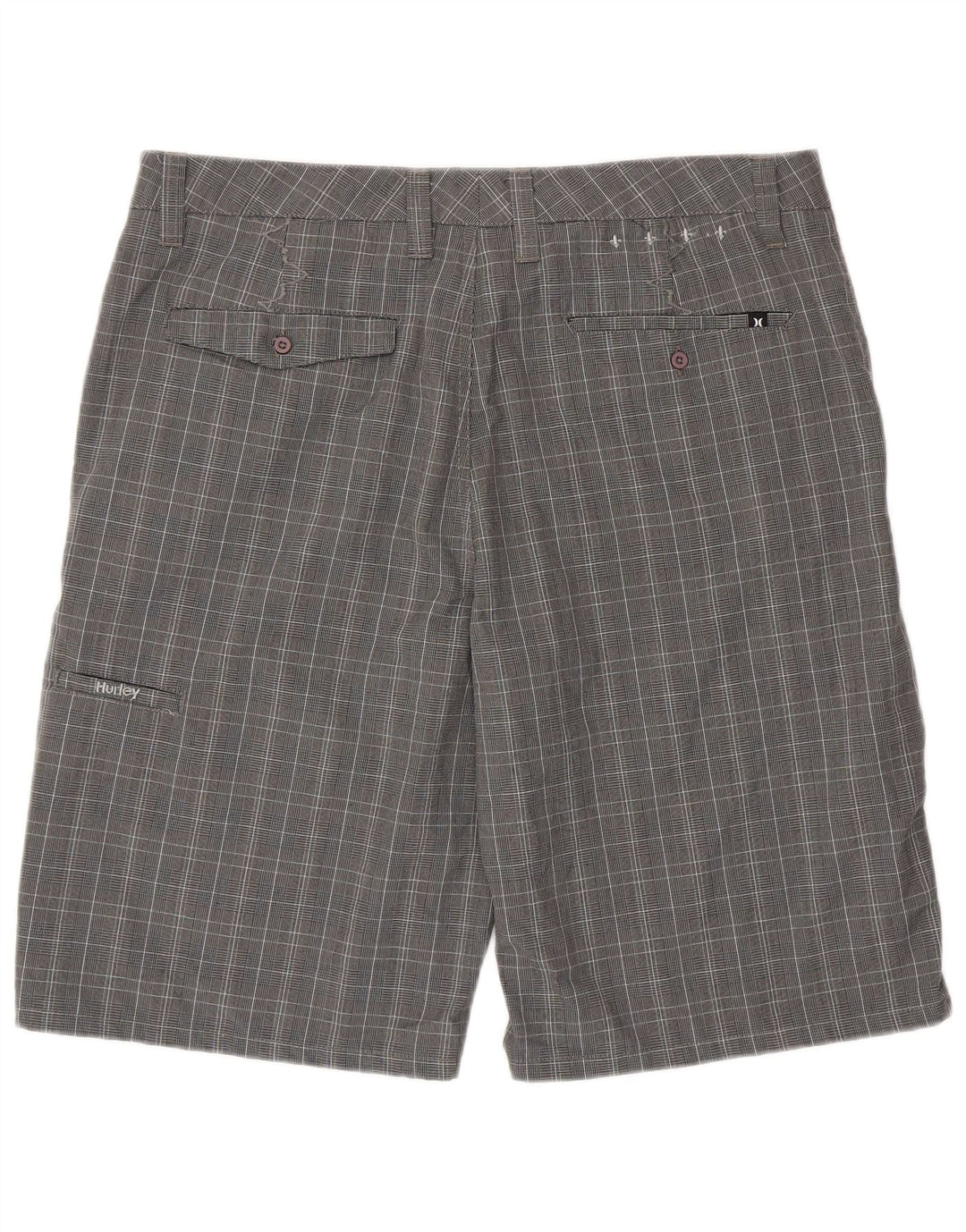 Ανδρικό σορτς Chino Hurley W36 Large Grey Houndstooth Πολυεστέρας