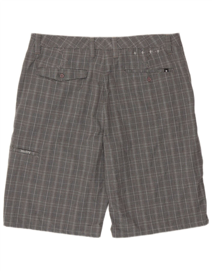 Ανδρικό σορτς Chino Hurley W36 Large Grey Houndstooth Πολυεστέρας