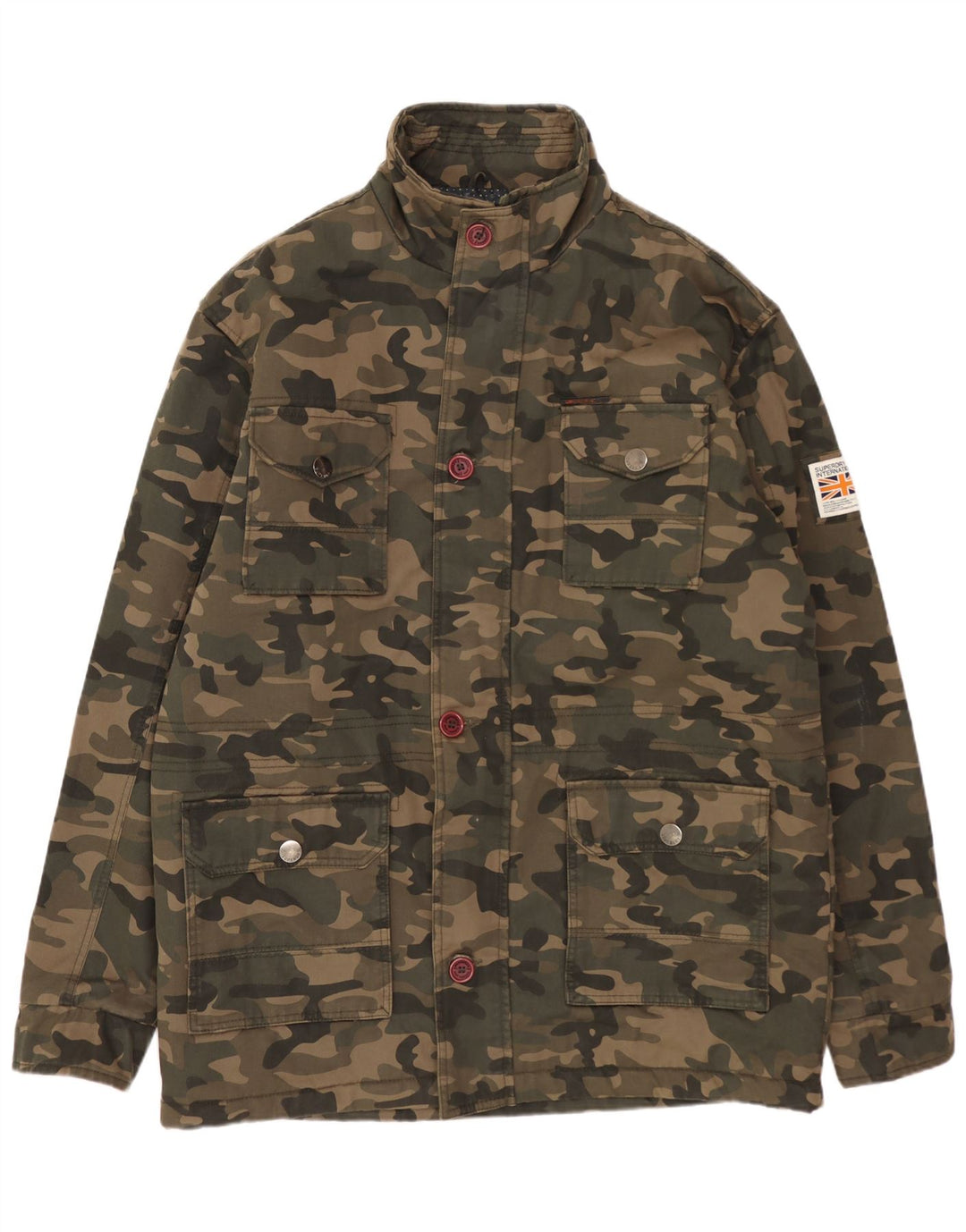 Ανδρικό SUPERDRY Utility Jacket UK 44 2XL Khaki Camouflage Nylon
