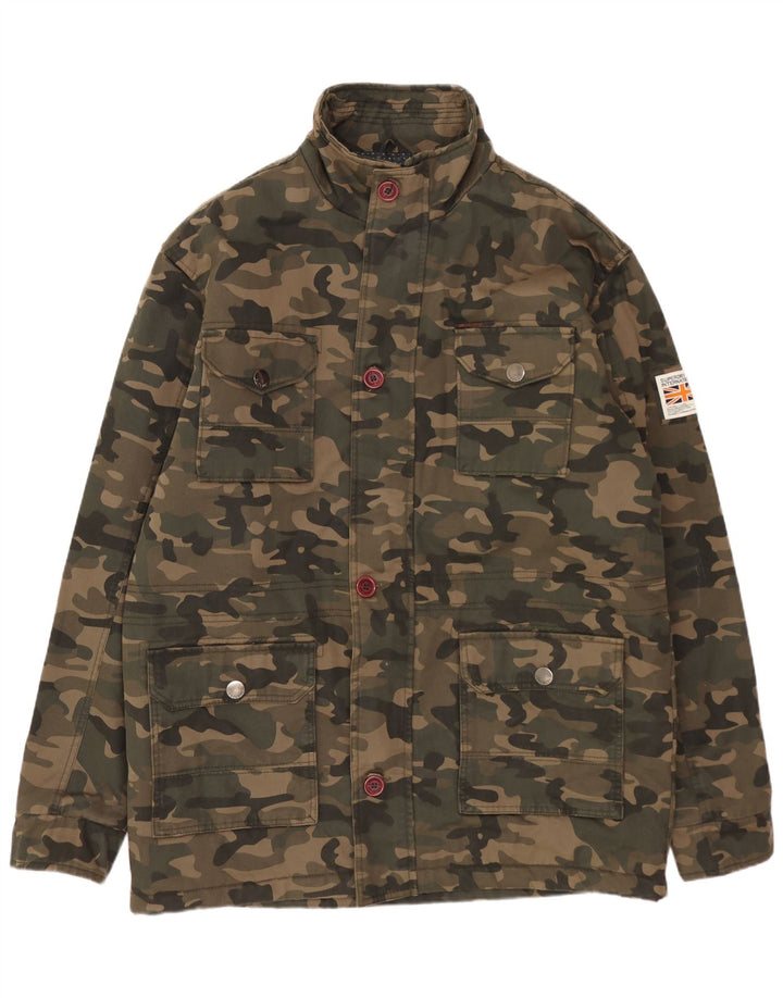 Ανδρικό SUPERDRY Utility Jacket UK 44 2XL Khaki Camouflage Nylon