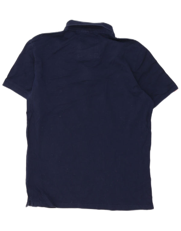 Ανδρικό μπλουζάκι πόλο Superdry XL Navy Blue Cotton
