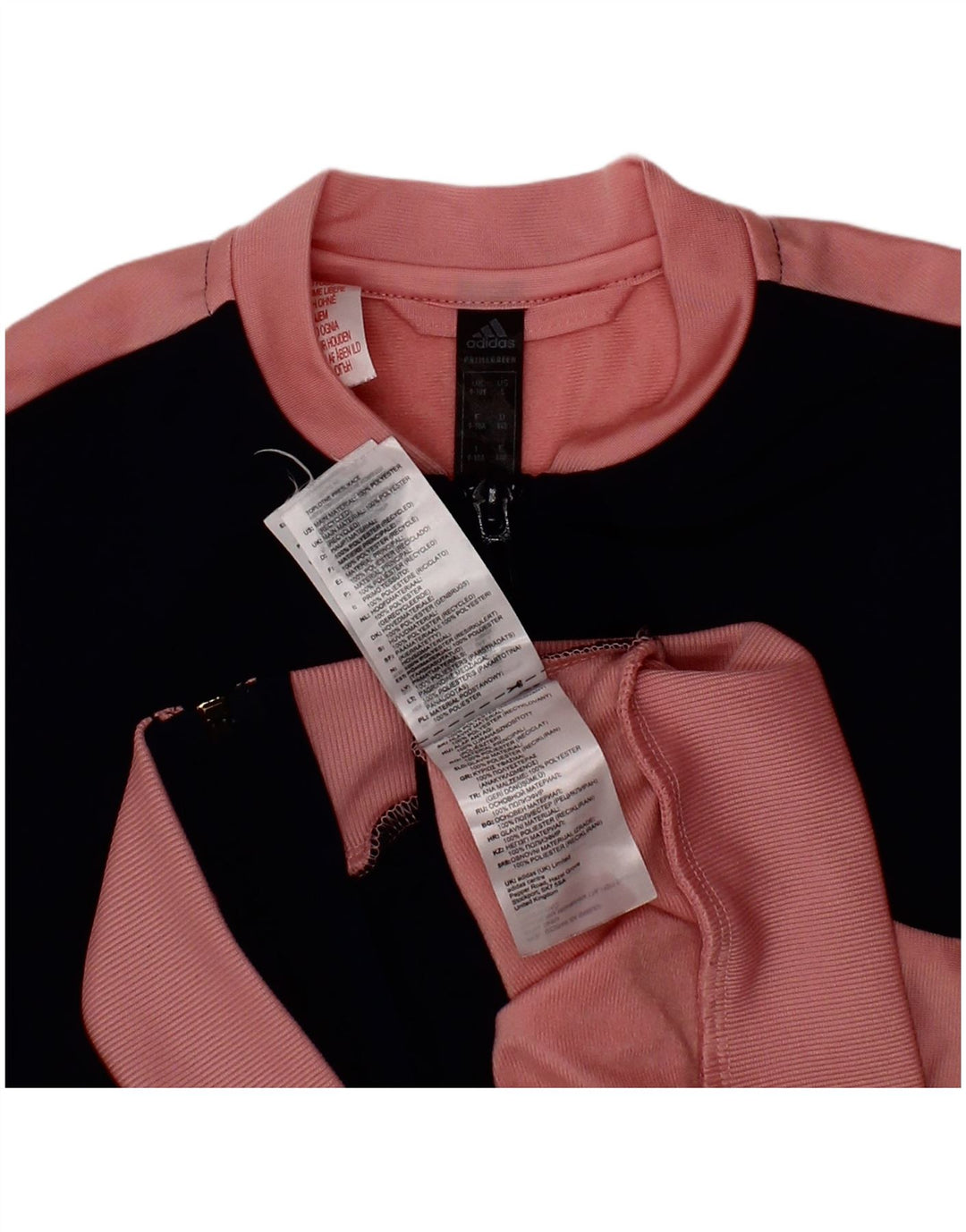 Κορίτσια αθλητική φόρμα Adidas Top μπουφάν 9-10 ετών Pink Colourblock Polyester