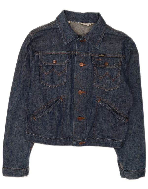 Wrangler Γυναικείο Crop Τζιν Μπουφάν UK 14 Medium Blue
