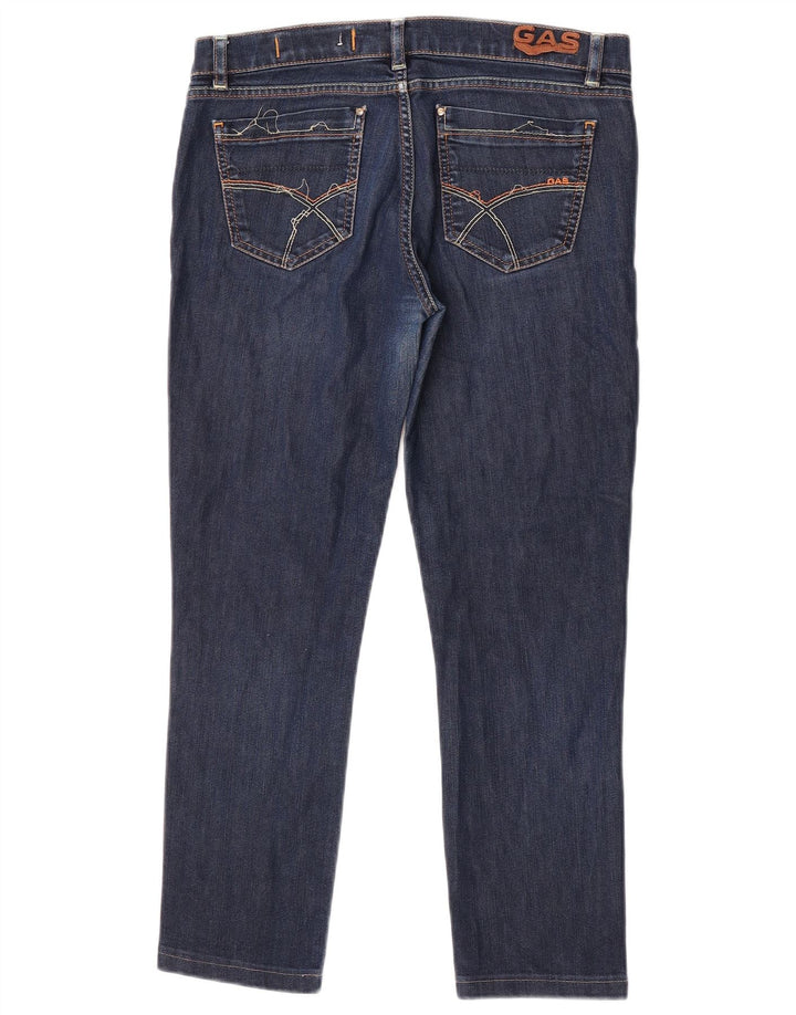 GAS Womens Crop Slim Jeans W29 L24 Μπλε Βαμβακερό
