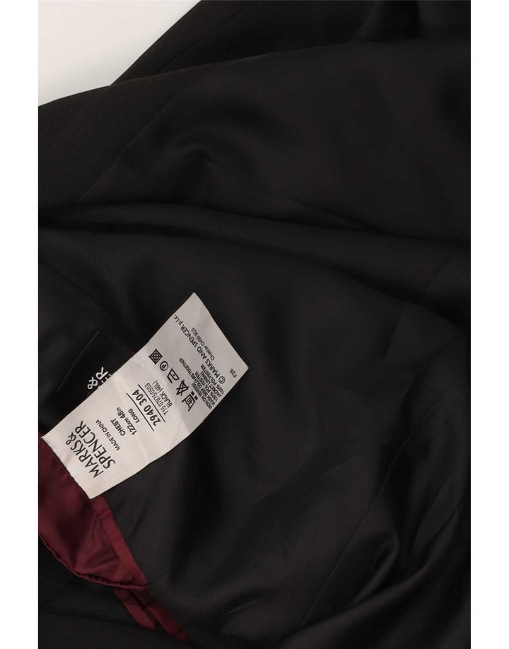 Marks & Spencer Ανδρικό μπουφάν blazer UK 48 2XL μαύρο πολυεστέρα