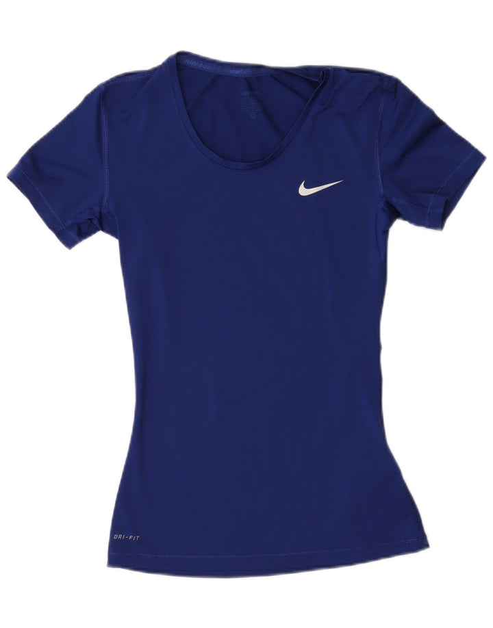 Γυναικείο T-shirt Nike Dri Fit Top 10 Small Navy Blue Polyester