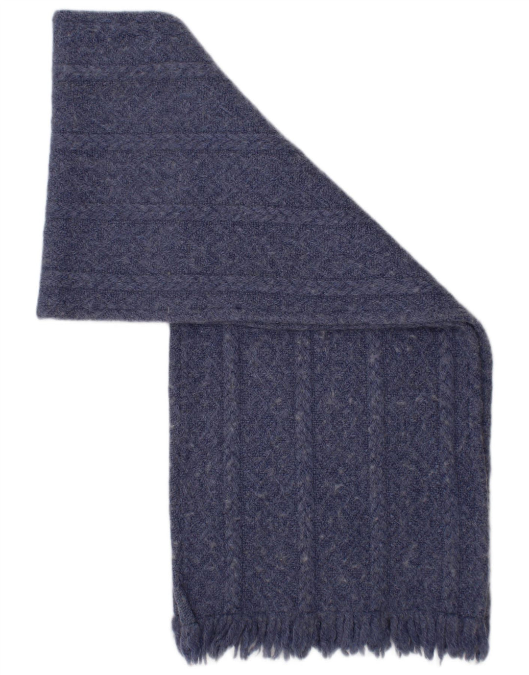 Ύφανση από το πλεκτό ορθογώνιο μαντίλι The Irish Womens One Size Blue Wool Winter
