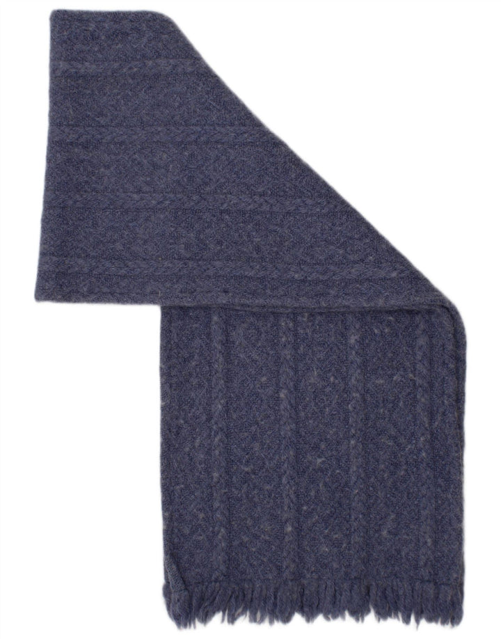 Ύφανση από το πλεκτό ορθογώνιο μαντίλι The Irish Womens One Size Blue Wool Winter