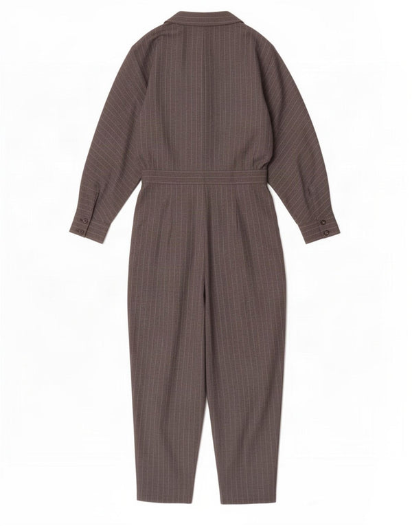 Zara γυναικεία μακρυμάνικη ολόσωμη φόρμα UK 6 XS Grey Pinstripe