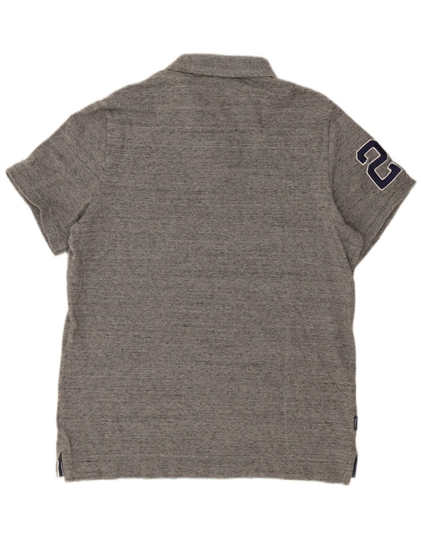 Ανδρικό γραφικό πόλο μπλουζάκι Superdry 3XL, βαμβακερό γκρι