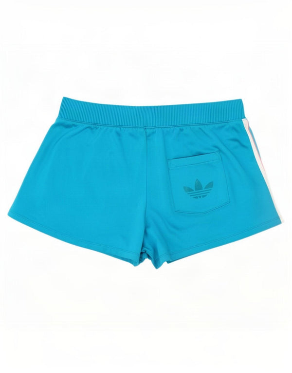 Adidas Womens Sport Shorts UK 10 Small Blue Polyester