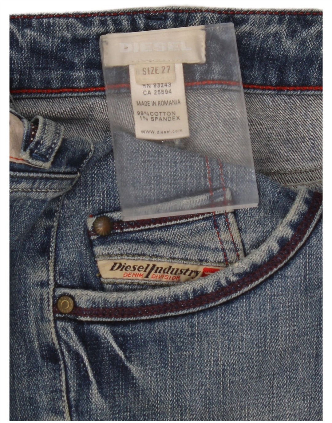 DIESEL Γυναικεία Μίνι Τζιν Φούστα W27 Μικρή Μπλε Βαμβακερή