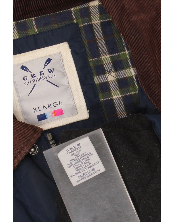 Ανδρικό καπιτονέ μπουφάν Crew Clothing UK 42 XL Navy Blue Polyester