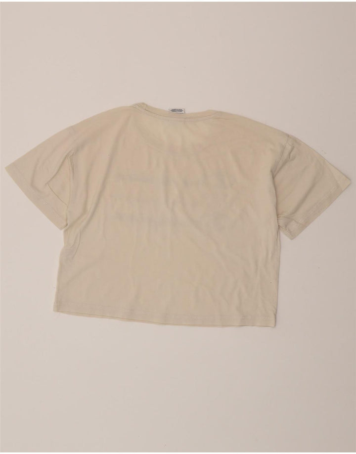 CHAMPION Γυναικεία υπερμεγέθη Crop Graphic T-shirt Top 10 Small Off White
