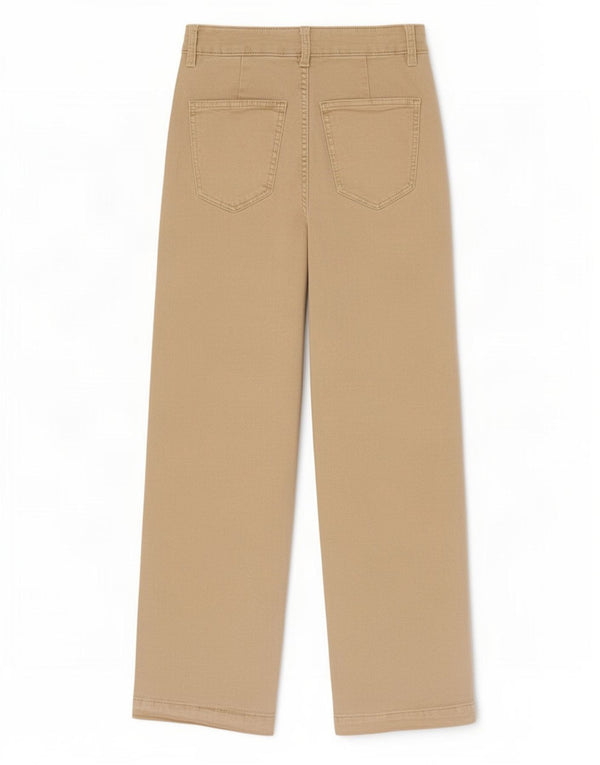Marks & Spencer Γυναικεία φαρδιά τζιν UK 8 Small W26 L28 Beige βαμβακερό