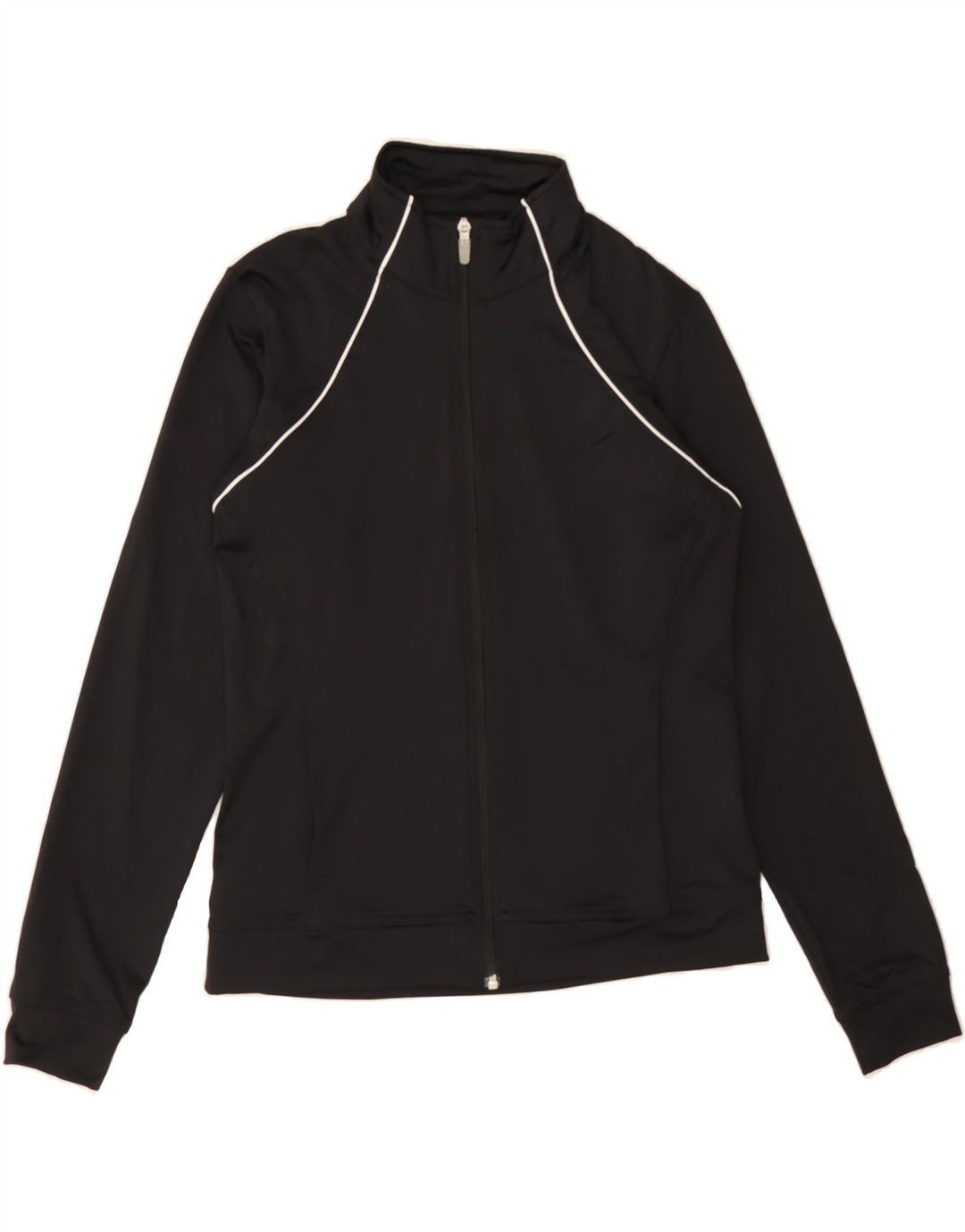 NIKE Womens Tracksuit Top Jacket US 8/10 Medium Black Polyester Vintage Nike and Second-Hand Nike from Messina Hembry 